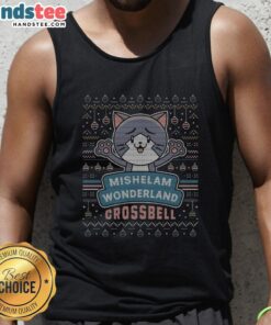 Cute Mishelam Wonderland ugly sweater tank top featuring whimsical designs and vibrant colors for festive fun.