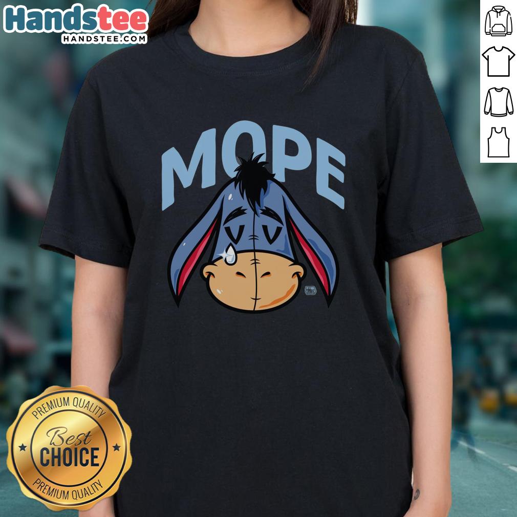 cute-mope-winnie-the-pooh-eeyore-ladies-tee Alt Text: Cute MOPE Winnie the Pooh Eeyore ladies tee featuring a playful design perfect for fans of classic Disney characters.