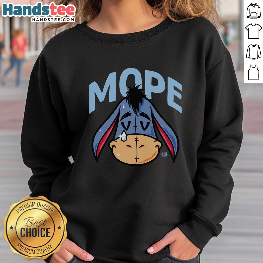 cute-mope-winnie-the-pooh-eeyore-sweatshirt Alt Text: Cute MOPE Winnie the Pooh Eeyore sweatshirt featuring a playful design, perfect for fans of the beloved character.