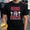Peanuts Snoopy and friends on a Detroit Pistons Forever t-shirt, celebrating loyalty beyond wins.