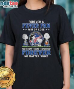 Alt Text: Cute Peanuts Snoopy and friends graphic on Indiana Fever fan tee celebrating win or lose, perfect for ladies.