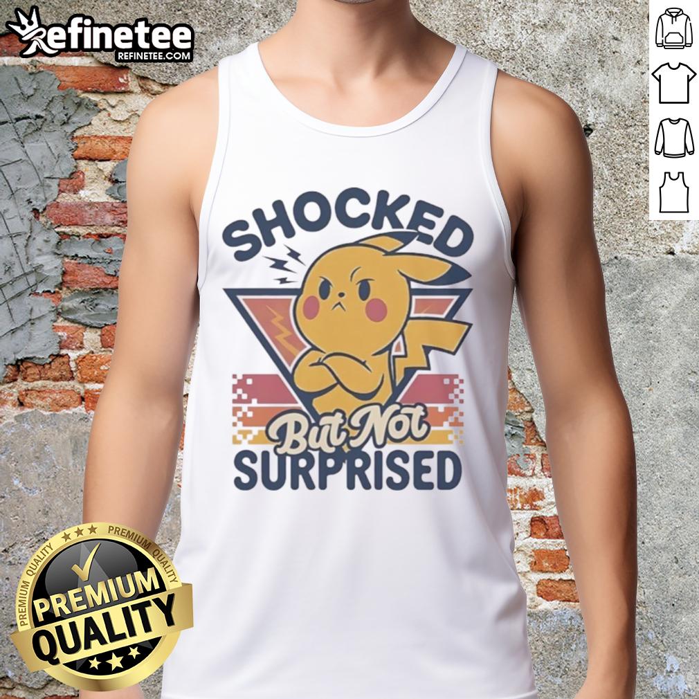 cute-pikachu-shocked-but-not-surprised-retro-tank-top Alt Text: Cute Pikachu shocked but not surprised graphic on a retro tank top, perfect for Pokemon fans and casual wear.
