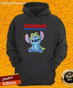 Cute Stitch cosplay featuring a crocodile design, paired with a Costco Wholesale hoodie, perfect for fans and fashion lovers.