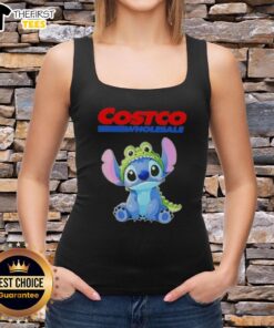 Adorable Stitch cosplay featuring a crocodile design on a Costco Wholesale tank top, perfect for summer fun.