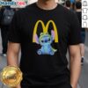 Adorable Stitch cosplay crocodile t-shirt featuring McDonald's design, perfect for fans and collectors of unique apparel.