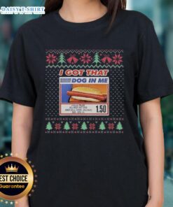 Awesome I Got That Dog In Me All Beef Hot Dog tee with 20oz soda, perfect for Christmas ugly sweater parties.