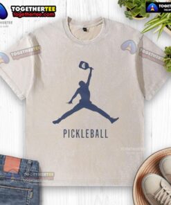 Funny Air Pickleball logo on a washed t-shirt, perfect for pickleball enthusiasts and casual wear.