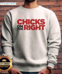 Funny chicks on the right ringer sweatshirt, featuring colorful graphics and a playful design for casual wear.