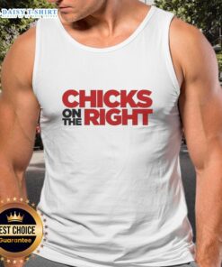 Funny chicks on the right Ringer tank top with playful designs, perfect for casual summer outfits and fun fashion statements.