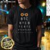 Funny Eye Check Bitcoin BTC T-Shirt featuring a playful design for cryptocurrency enthusiasts and humor lovers.
