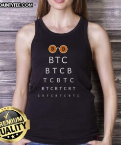 Funny Eye Check Bitcoin BTC Tank Top featuring a quirky design for cryptocurrency enthusiasts and fashion lovers.