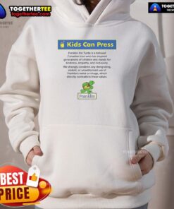 Funny Kids Can Press Turtle Franklin Hoodie featuring a playful turtle design, perfect for cozy and stylish children's wear.