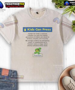 Funny kids in a washed turtle graphic t-shirt featuring Franklin, perfect for playful summer outfits.