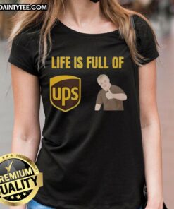 Alt Text: Funny Life is Full of Ups and Downs Ladies Tee featuring a playful graphic design, perfect for casual wear.