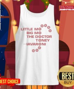 Funny Little Mo and Big Mo tank top featuring The Doctor, Toney, and Iavaroni in a vibrant design.