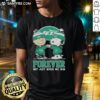 Funny New York Jets X Charlie Brown Vs Snoopy T-Shirt design: 'Forever Not Just When We Win' featuring iconic characters.