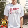 Funny Ohio State Buckeyes CFP 2025-2026 Playoff Mode logo t-shirt featuring a vibrant design for college football fans.