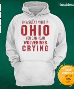 Funny Ohio State Buckeyes hoodie featuring a playful design about Michigan Wolverines fans crying.
