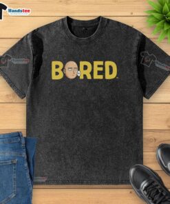 Funny One Punch Man Saitama meme on a washed T-shirt, showcasing the bored hero's iconic 'OK' expression.