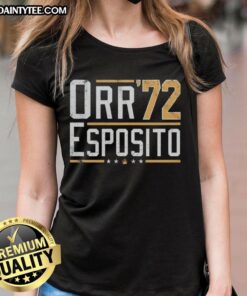 Funny Orr Esposito 72 Ladies Tee featuring a playful design, perfect for casual outings and fans of unique graphic tees.