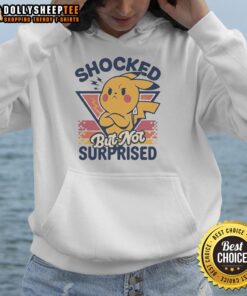 Funny Pikachu shocked but not surprised retro hoodie design featuring vibrant colors and playful graphics.