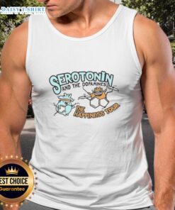 Funny serotonin and dopamine happiness tour tank top featuring vibrant graphics, perfect for spreading joy and positivity.