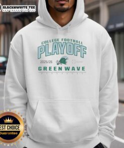 Alt Text: Funny Tulane Green Wave college football playoff hoodie for 2025-26 season, perfect for fans and game days.