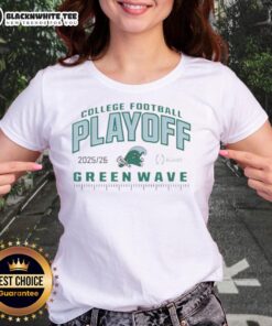 Funny Tulane Green Wave College Football Playoff CFP 2025-26 ladies tee showcasing team spirit with a playful design.