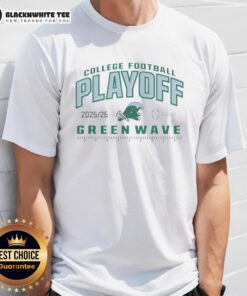 Funny Tulane Green Wave College Football Playoff CFP 2025-26 T-Shirt featuring vibrant graphics and team spirit.