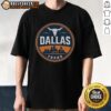 Alt Text: Funny vintage Dallas Texas western skyline retro T-shirt featuring a colorful graphic of the city's iconic skyline.