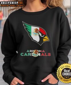 Good Arizona Cardinals football sweatshirt featuring a vibrant Mexican flag logo design for passionate fans.