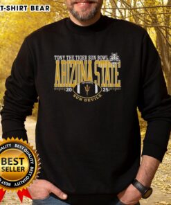 Good Arizona State Sun Devils 2025 Sun Bowl logo sweatshirt showcasing team pride and vibrant colors for fans.