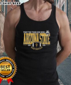 Arizona State Sun Devils 2025 Sun Bowl logo tank top featuring bold graphics and a sporty design for fans.