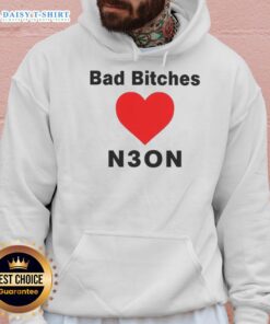 Good Bad Bitches Love Neon Hoodie in vibrant colors, showcasing bold text and trendy streetwear style.