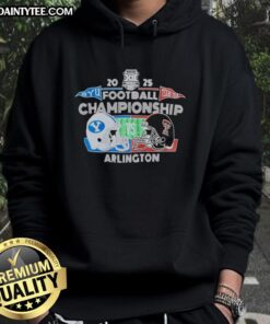 BYU vs Texas Tech helmets and hoodie for Big 12 Championship in Arlington, showcasing team spirit and rivalry.