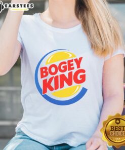 Good Bogey King Burger King logo on a stylish ladies tee, perfect for golf enthusiasts and fast food fans.