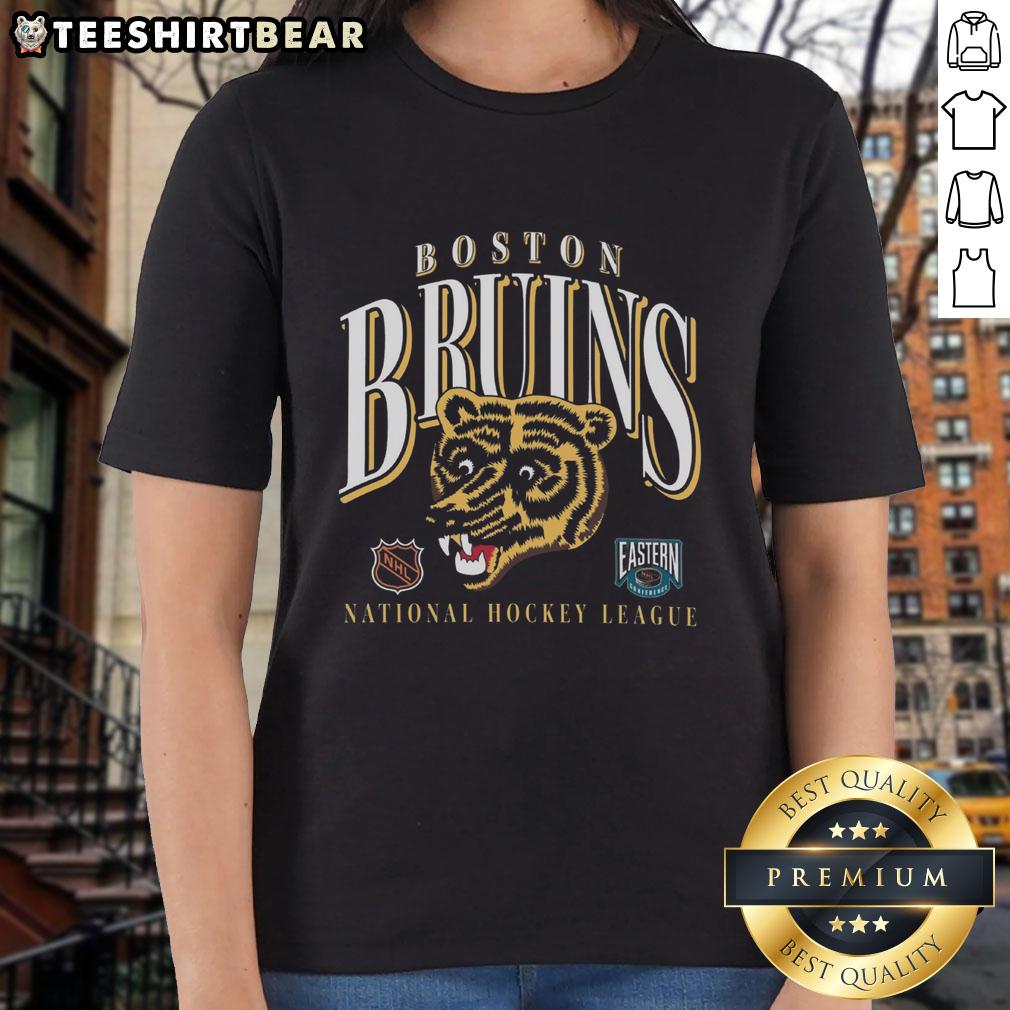 good-boston-bruins-vintage-crease-ladies-tee Vintage Boston Bruins ladies tee featuring classic logo design, perfect for hockey fans and casual wear.