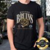 Vintage Boston Bruins crease t-shirt featuring iconic logo and classic design, perfect for hockey fans and collectors.