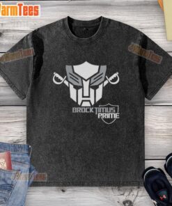 Good Brocktimus Prime Transformers logo washed t-shirt featuring vibrant graphics and a comfortable fit for fans.