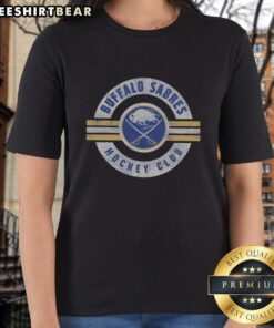 Vintage Buffalo Sabres Ladies Tee featuring a stylish surround design, perfect for fans and casual wear.