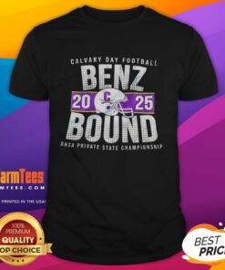 Good Calvary Football Is Benz Bound 2025 T-Shirt featuring vibrant graphics for fans supporting the team.