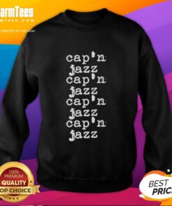 Stylish Good Cap'n Jazz type sweatshirt featuring bold graphics and a comfortable fit, perfect for music fans.