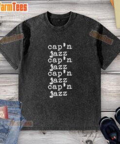 Good Capn Jazz Type Washed T-Shirt featuring a vintage style, soft fabric, and a relaxed fit, perfect for casual wear.