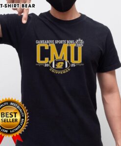 Alt Text: Good Central Michigan Chippewas 2025 Gameabove Sports Bowl Logo T-Shirt featuring bold graphics and team colors.