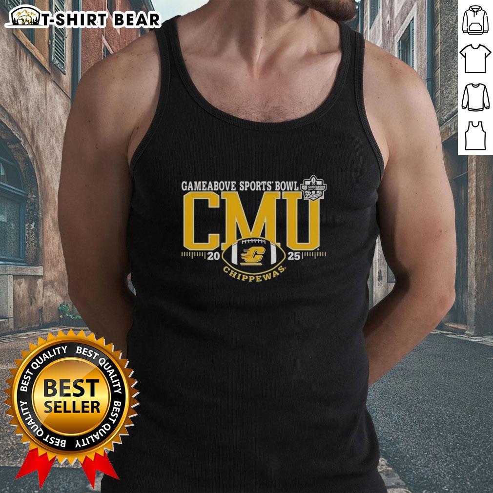 Good Central Michigan Chippewas 2025 Gameabove Sports Bowl Logo Tank Top Alt Text: Good Central Michigan Chippewas 2025 Gameabove Sports Bowl logo tank top featuring team colors and design.