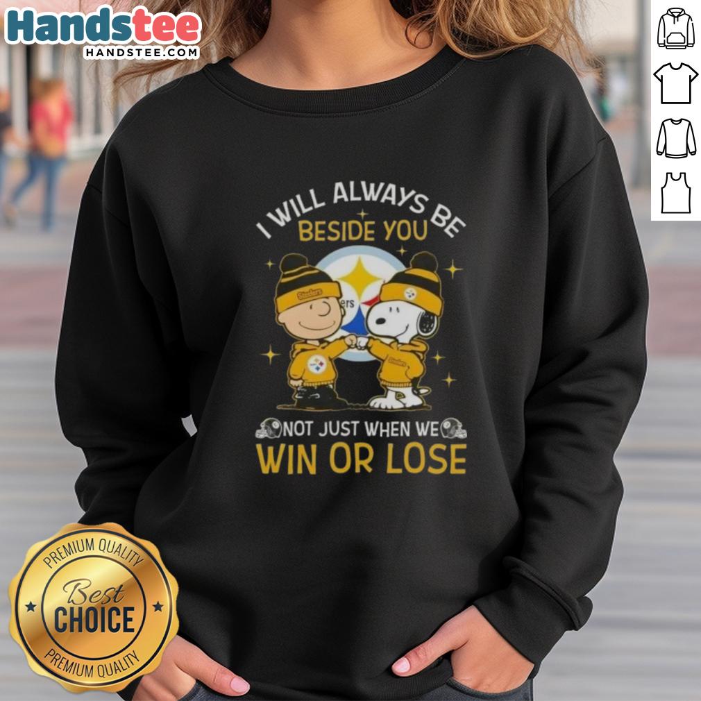 good-charlie-brown-and-snoopy-pittsburgh-steelers-i-will-always-be-beside-you-not-just-when-we-win-sweatshirt Good Charlie Brown and Snoopy Pittsburgh Steelers sweatshirt: 'I Will Always Be Beside You, Not Just When We Win.'