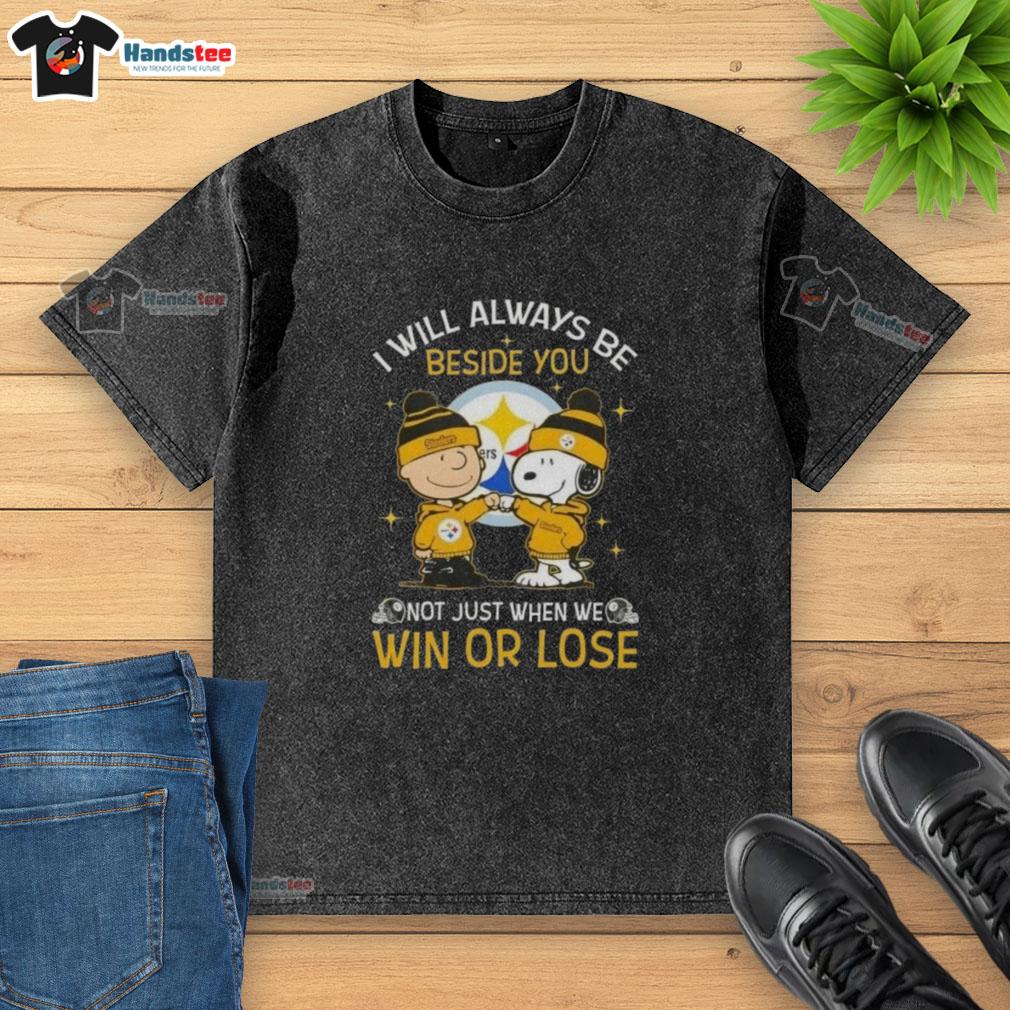 good-charlie-brown-and-snoopy-pittsburgh-steelers-i-will-always-be-beside-you-not-just-when-we-win-washed-t-shirt Alt Text: Good Charlie Brown and Snoopy Pittsburgh Steelers shirt: 'I Will Always Be Beside You, Not Just When We Win.'