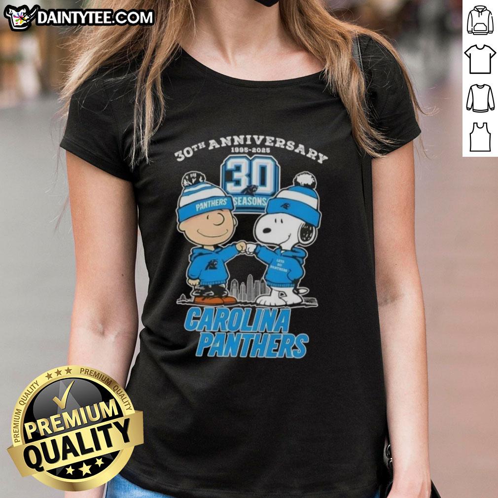 good-charlie-brown-x-snoopy-30th-anniversary-1995-2025-carolina-panthers-skyline-ladies-tee Good Charlie Brown X Snoopy 30th Anniversary Tee for Carolina Panthers featuring skyline design, perfect for fans.
