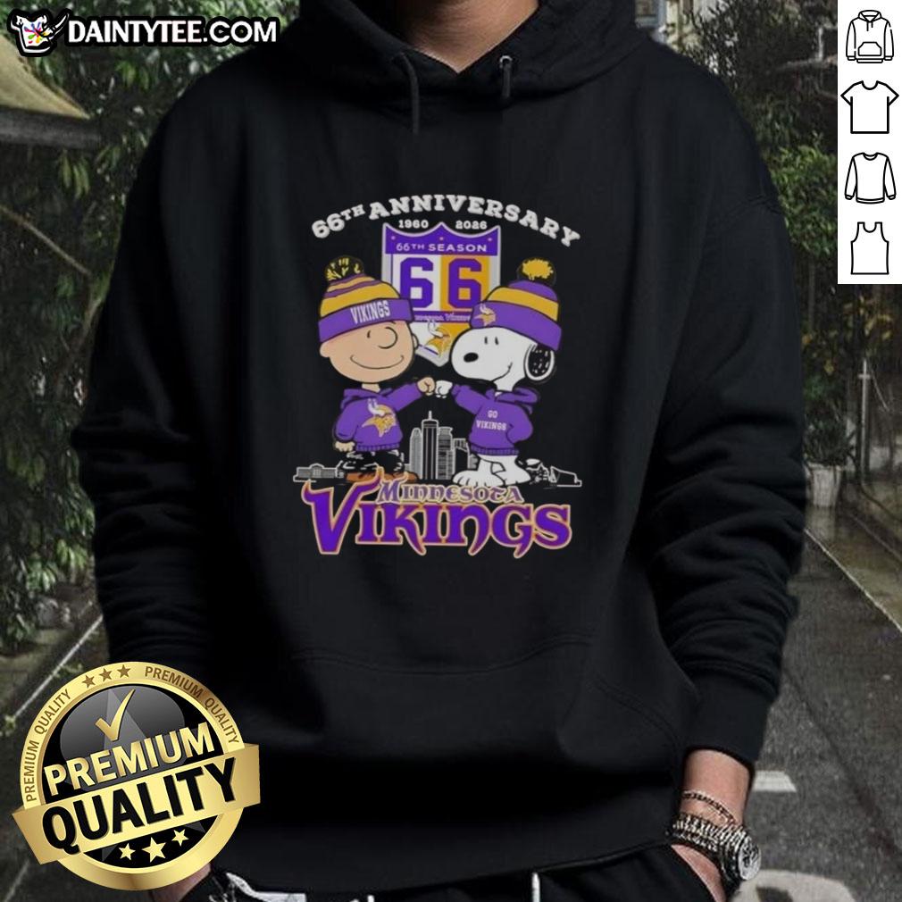 good-charlie-brown-x-snoopy-66th-anniversary-1960-2026-minnesota-vikings-skyline-hoodie Good Charlie Brown X Snoopy 66th Anniversary hoodie featuring Minnesota Vikings skyline design, celebrating 1960-2026.