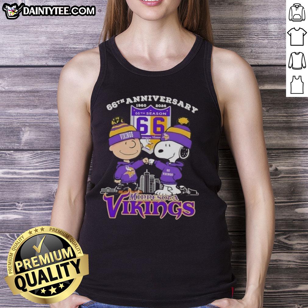 good-charlie-brown-x-snoopy-66th-anniversary-1960-2026-minnesota-vikings-skyline-tank-top Good Charlie Brown X Snoopy 66th Anniversary tank top featuring Minnesota Vikings skyline design, celebrating 1960-2026.